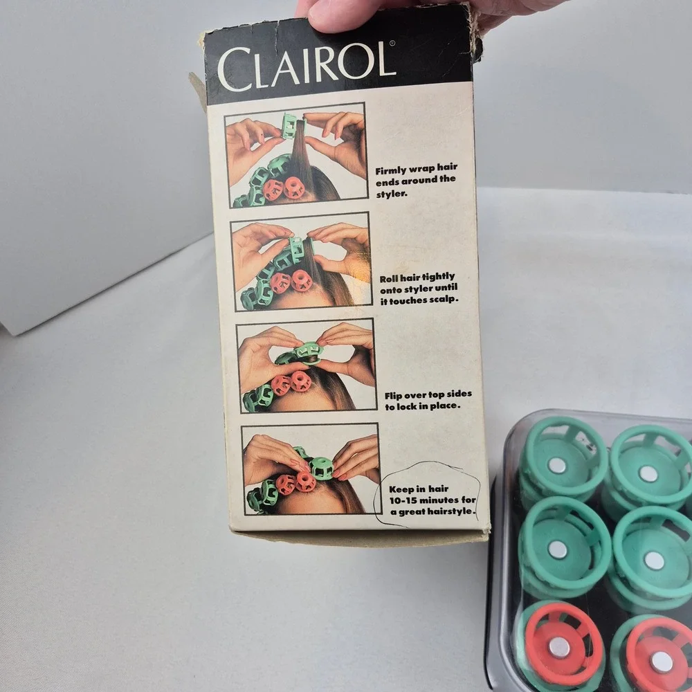 Clairol Lock n Roll Vintage 1989 Heated Hair Stylers Model BT-1 Retro 80s Box - Picture 4 of 11